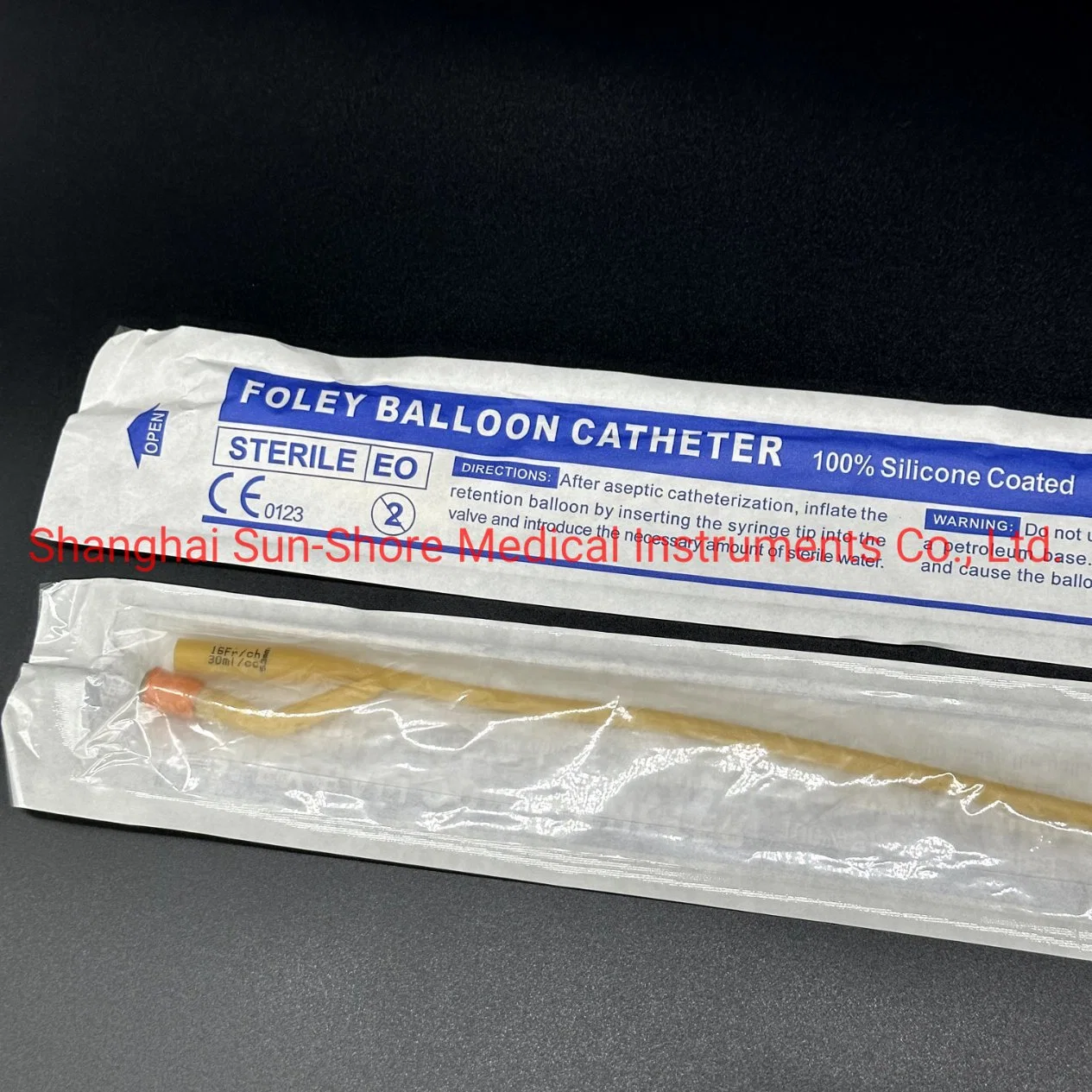 Medical Disposable Sterile Urine PVC Nelaton 100% Silicone Coated Latex Foley Catheter with Balloon