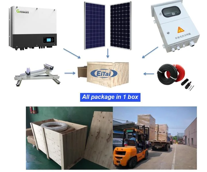 Eitai 5kw 10kw 30kw Photovoltaic Kit Three Phase Hybrid Solar System