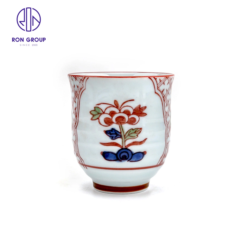 Japanese High Temperature Porcelain Is Suitable for The Restaurant and Household Red Hedge Clear Wine Glass