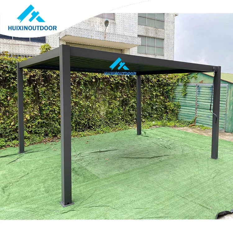 Transparent Style Pergola Exterior Gazebo Aluminium Outdoor Pergola Electric Metal Gazebo