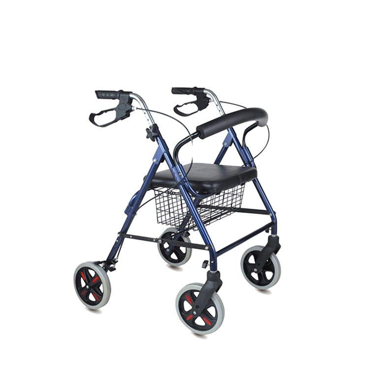 Leve Folding Aluminium Mobility idosos deficientes auxiliar de caminhada com cesto