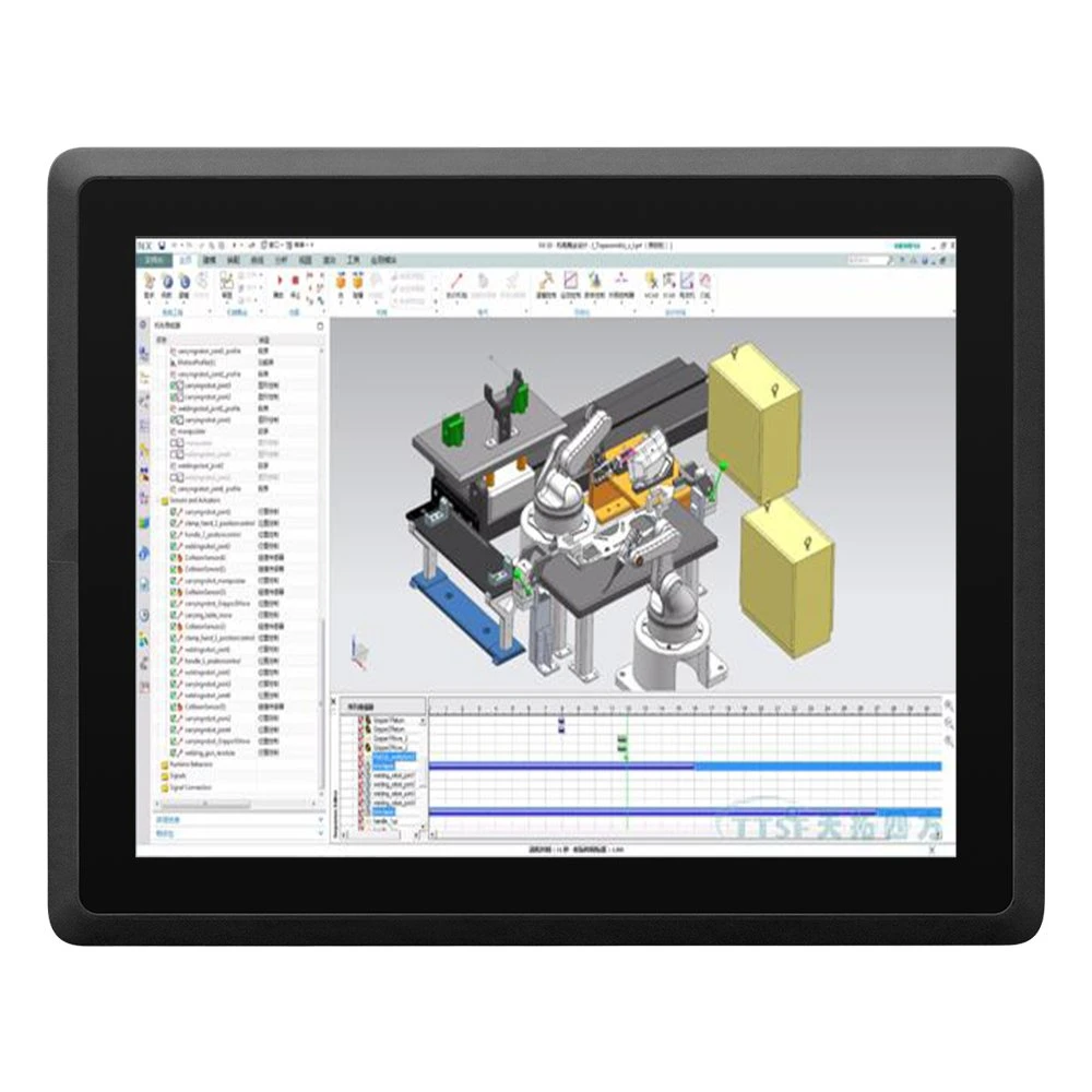 Gpio Optional RJ45 WiFi Capacitive or Resistive Touch Screen Embedded Industrial Computer All in One 12inch