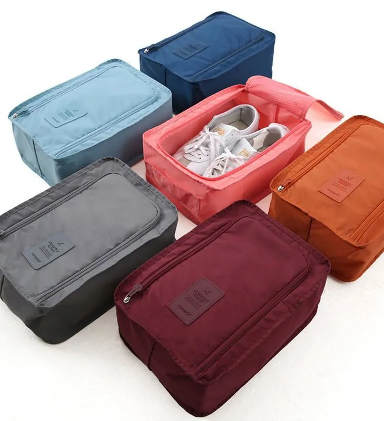 Waterproof Dustproof Strong Washable Cloth Fabric Shoe Storage Zipper Bag Wbb10265