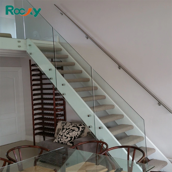 Balcon extérieur escalier balustrade de clôture de la Villa avec verre trempé et le verre feuilleté