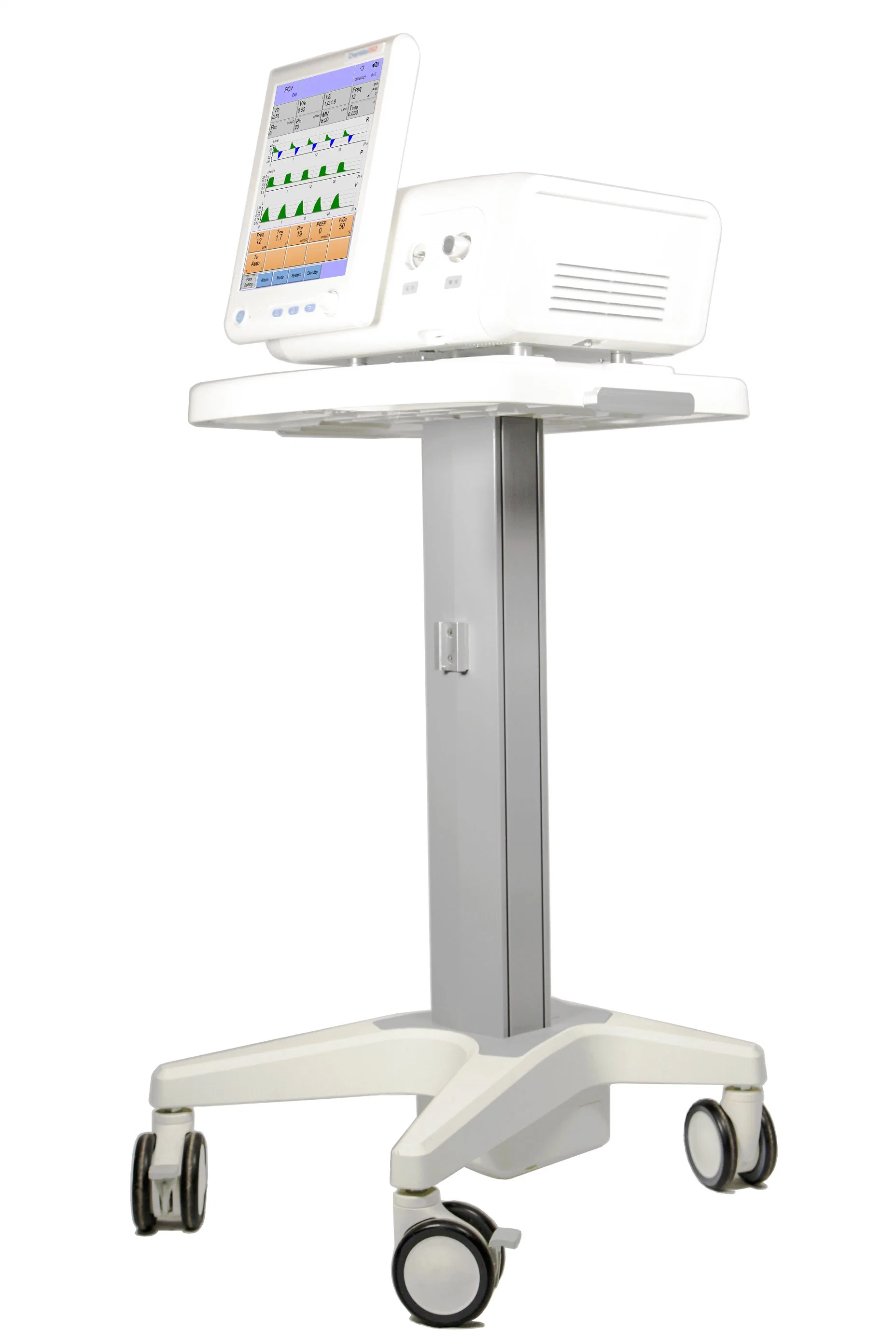 Ventilador do médico Adulto e Infantil Ventilador Turbina Chenwei ICU (CWH-8010) com terapia de Alto Fluxo