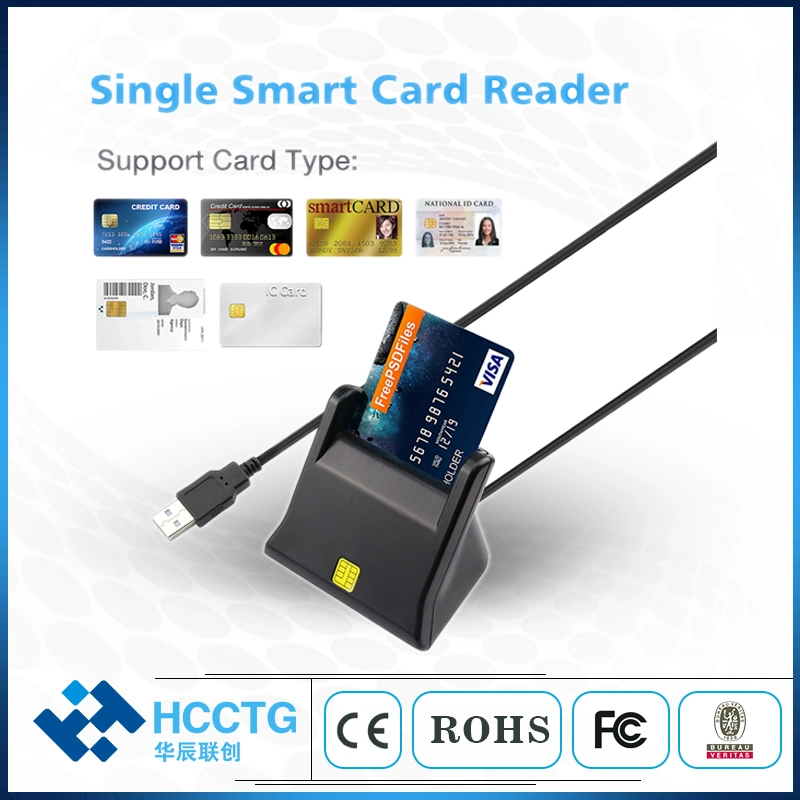 Seule la norme ISO7816 USB ID d'insertion/IC EMV puce Smart Card Reader (DCR31)