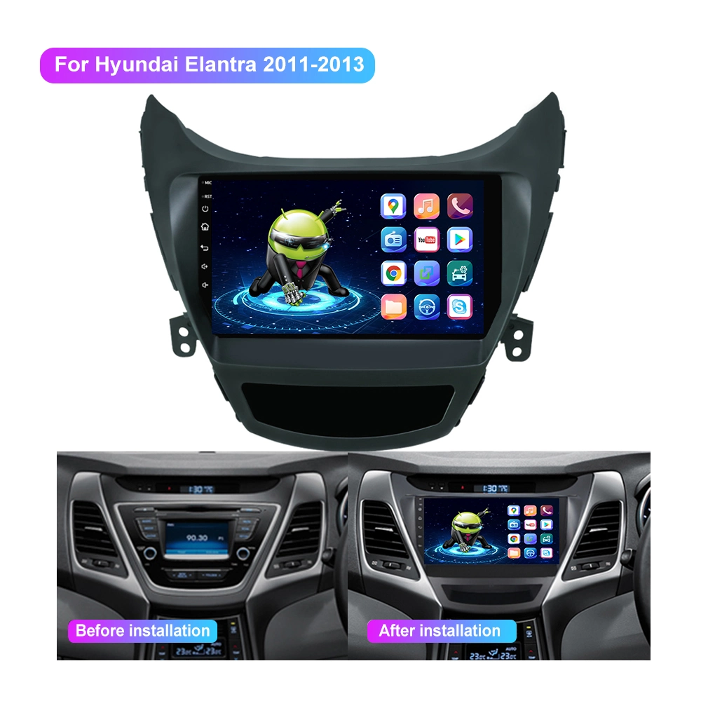 Jmance multimedia con pantalla táctil HD Android GPS Sistema de audio de Radio estéreo para coche reproductor de DVD para Hyundai Elantra