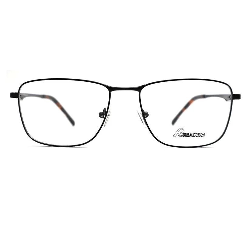 Gafas ópticas al por mayor montura para gafas rectangular montura metálica Gafas de desgaste de ojos hombres gafas de montura óptica