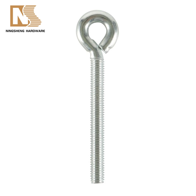 Anti-Rust Zinc Plated Fastener Long Thread Stainless Steel Lifting Eye Screw