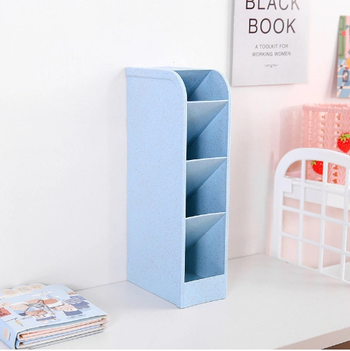 Oblique Insert Frosted Desktop Large Storage Stationery Shelf Makeup Brush Round Storage Pen Holder