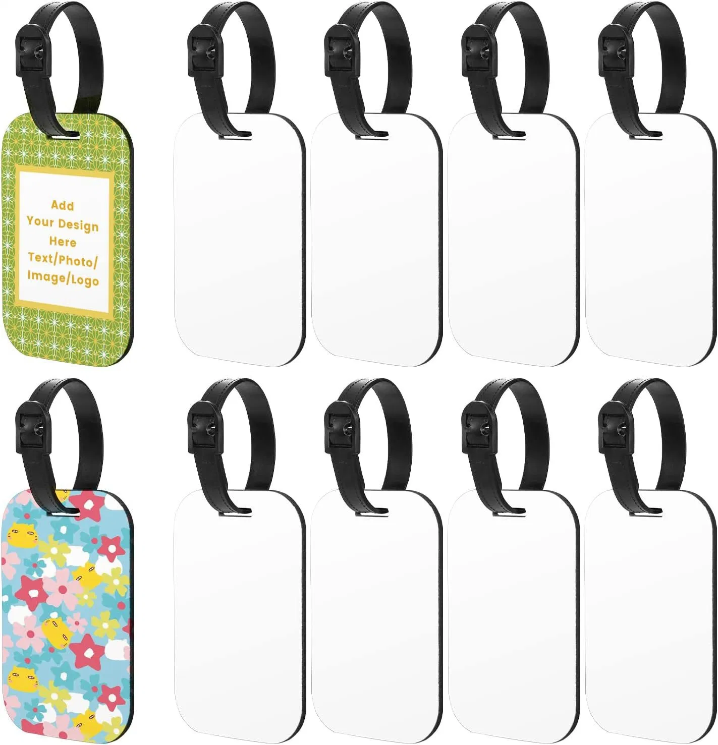 Blank Heat-Sublimation Luggage Tag Card Double-Sided Heat Transferable