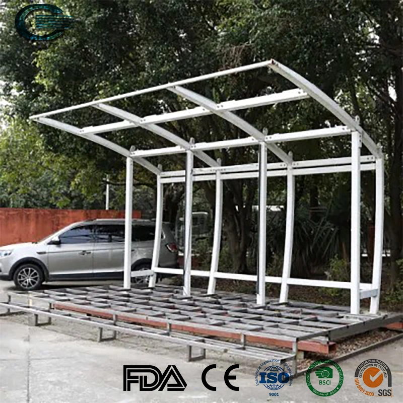 Huasheng Small Bus Stop Shelters China Steel Bus Stop Shelter Manufacturers Outdoor Street Simple Metal Stainless Steel Bus Stop Shelter