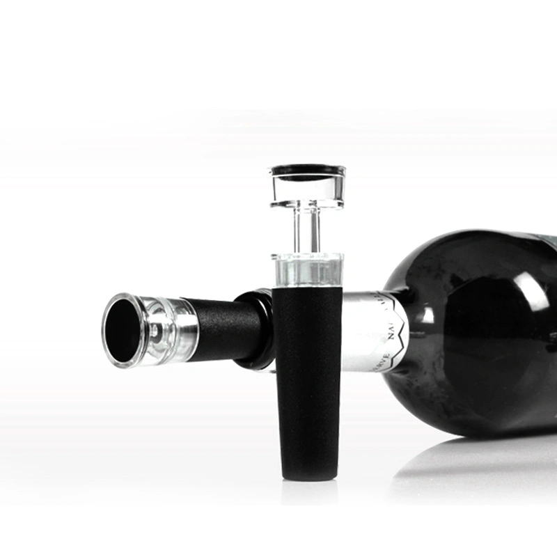 Logo Printed Stainless Steel Vacuum Wine Bottle Stopper Sealed Storage High Quality Plug Liquor Flow Stopper Pour Cap