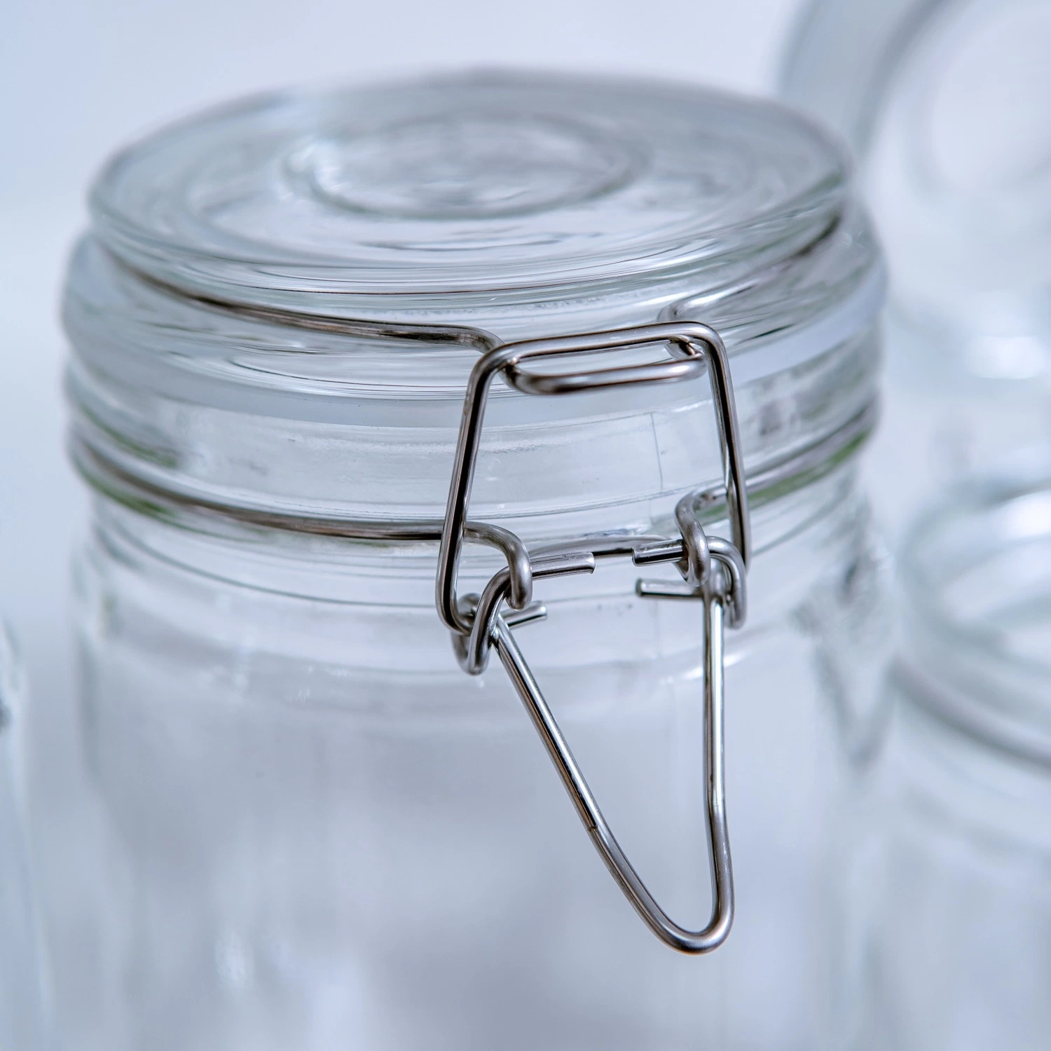 Runde, quadratische, sechseckige Form Glas Lebensmittelverpackungen Gläser, Honig Glas mit Metall / Kunststoff Deckel für die Verpackung Honig, Marmelade Gläser