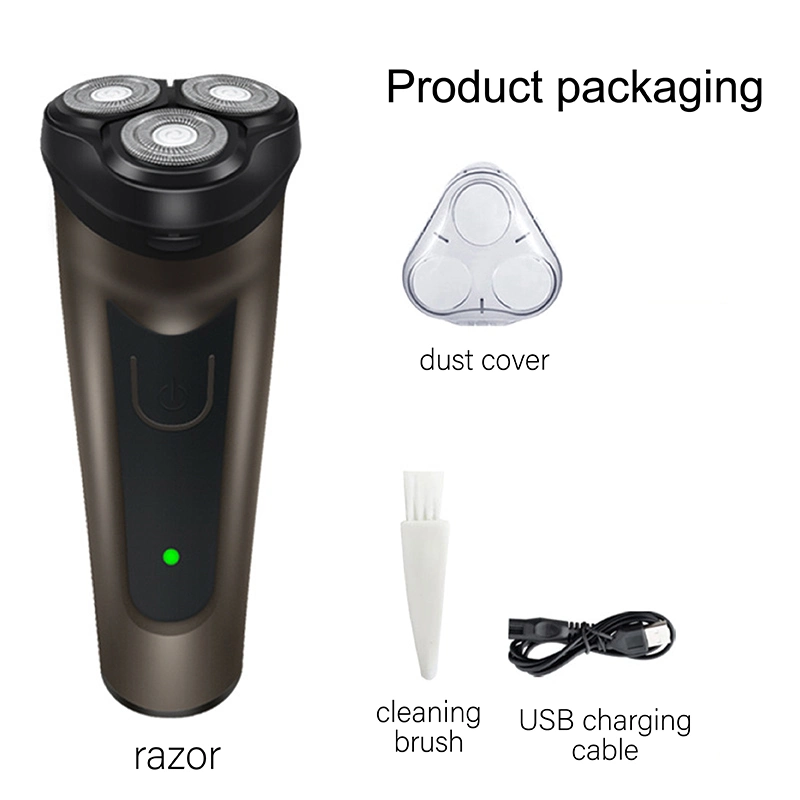 USB Rechargeable Triple Blade Cordless Electric Shaver