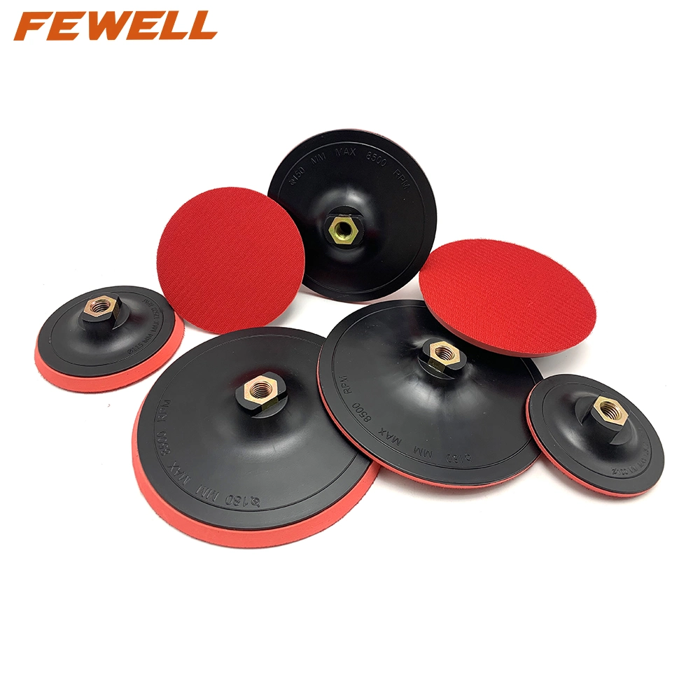 6inch 150mm M14 Rubber Hook and Loop Backer Pads Plastic Backing Pads for Polishing Pads