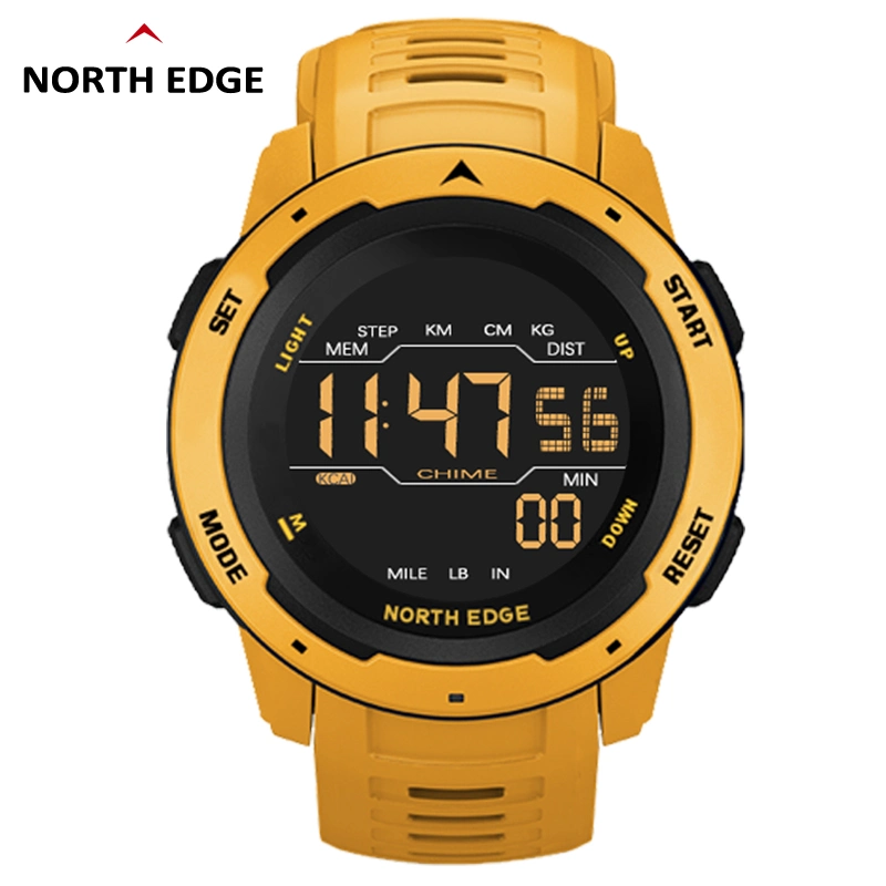 2022 North Edge Mars boîtier plastique Sport Digital Watch 5ATM Montre électronique résistante à l'eau montre Smart Watch Gift montres 005