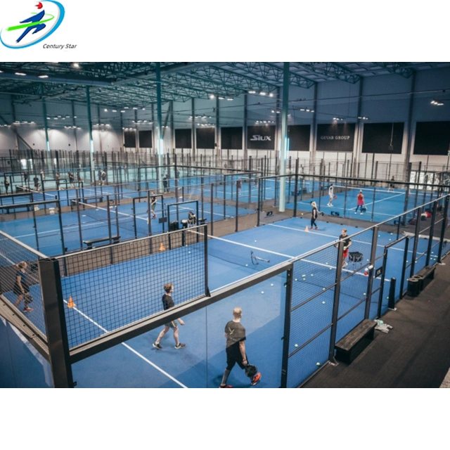 Komplettes Set Outdoor 12mm gehärtetes Glas Panorama Padel Tennisplatz Einrichtungen Aus China