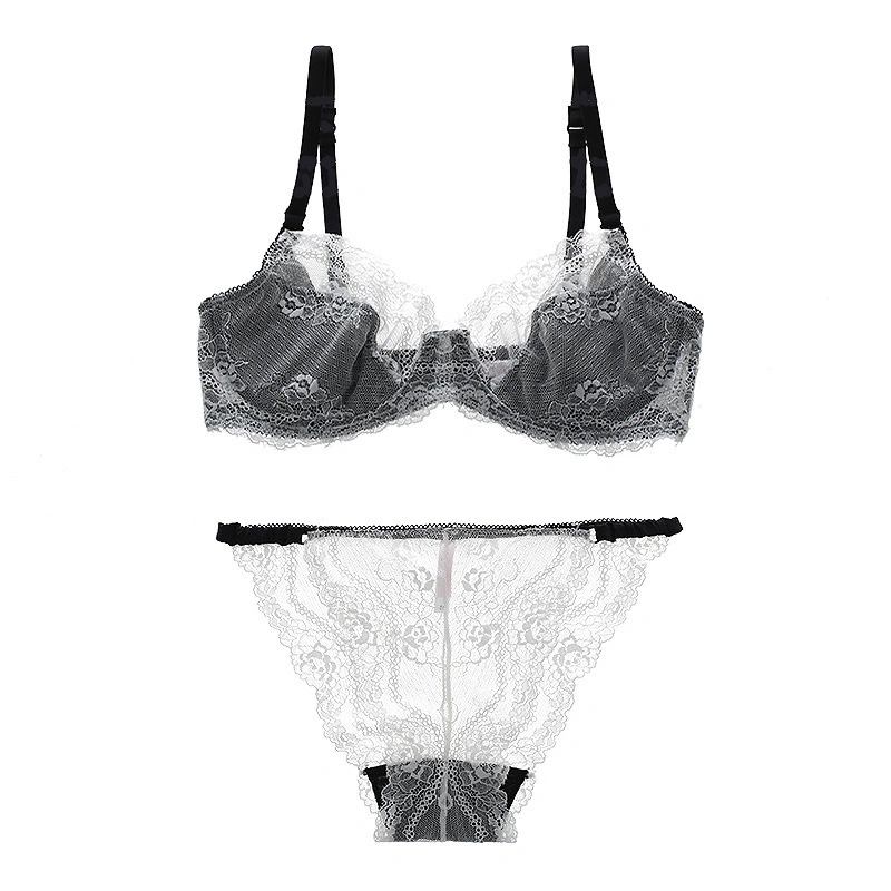 Lingerie transparente ultra fine et sexy en dentelle pour femmes.