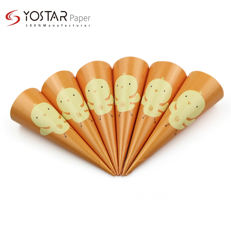 Printing Custom Disposable Leakproof Paper Ice Cream Waffle Cone Holder