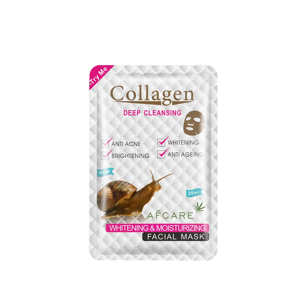 OEM ODM Feuchtigkeitsspendende Hautpflege Beste Schnecke Gesichtsmaske Reparatur Öl Control Schrumpfen Poren Blatt Hydrating Schnecke Gesichtsmaske