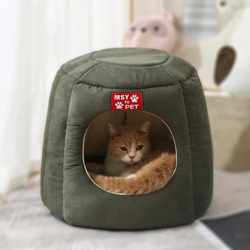 Creative Doggie Cartoon Style Semi-Enclosed Pet House Bed