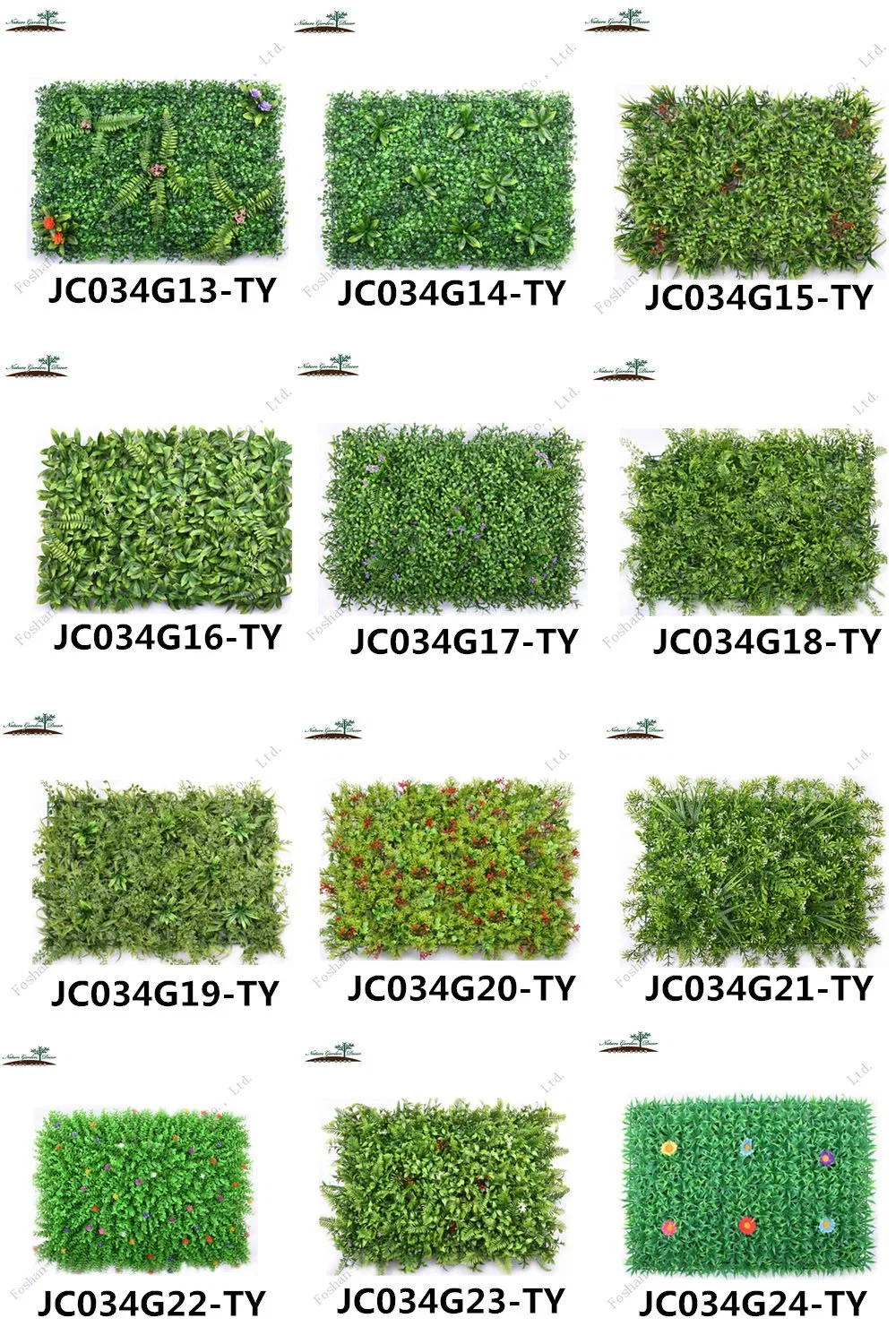 UV Protected Artificial Green Grass for Decoration Fake Grass Wall