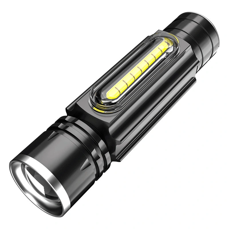Made in China High Quality Outdoor Night Lumen Zoom Flashlight Waterproof LED 18650 Battery Torch Strong Light Rechargeable Flashlight