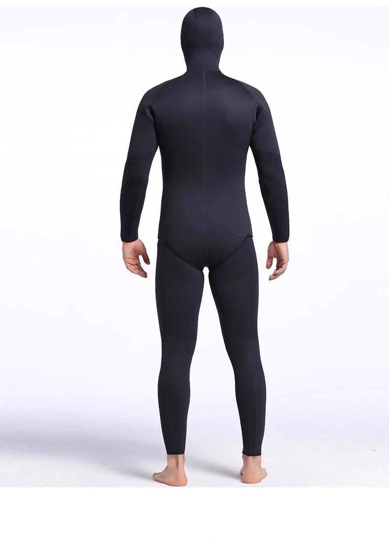 Combinaison de plongée avec le capot de 5mm pleine Surf Wetsuit Hoodie plongée avec tuba maillot de bain