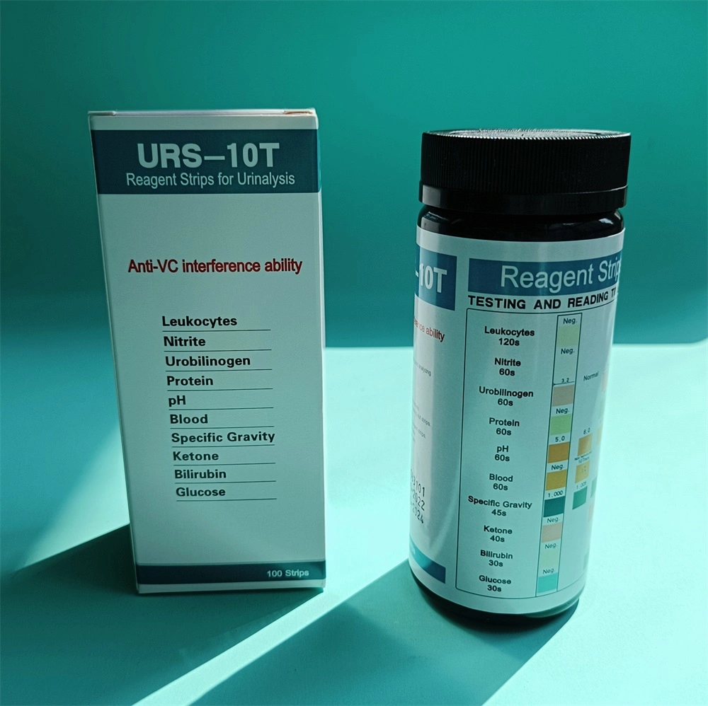 Medical Urine Test Strips Urs-10t 10 Parameters Urinalysis Reagent Test Strips