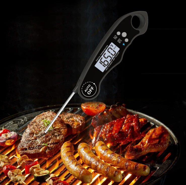 Faltbare Sonde Instant Read Küche Lebensmittel Fleisch Thermometer Digital BBQ Backofen-Temperaturmessgerät Kochen