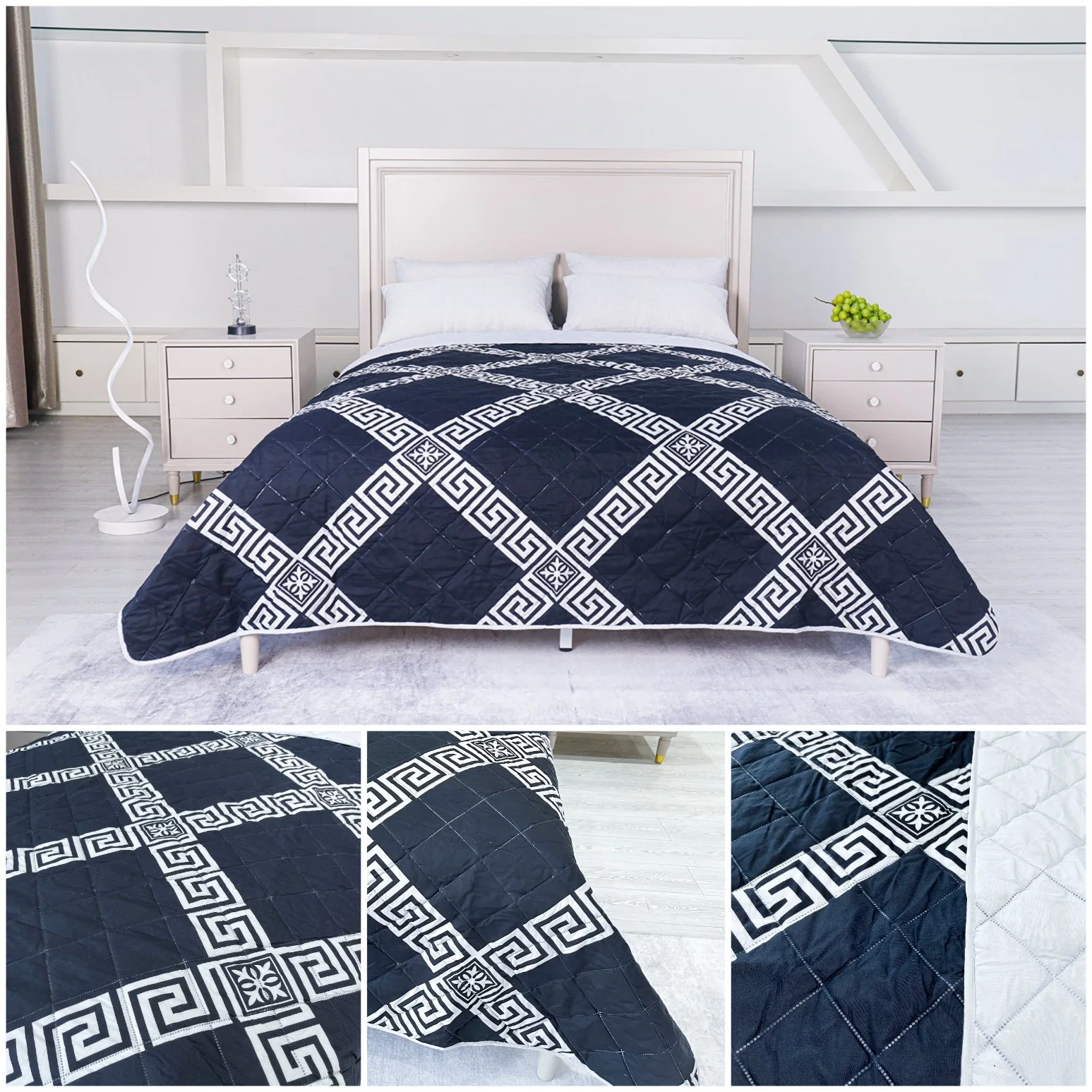 Woven Cheap Price Ultrasonic Embossed Manufacturer Wholesale/Supplier Wing Printed Quilt