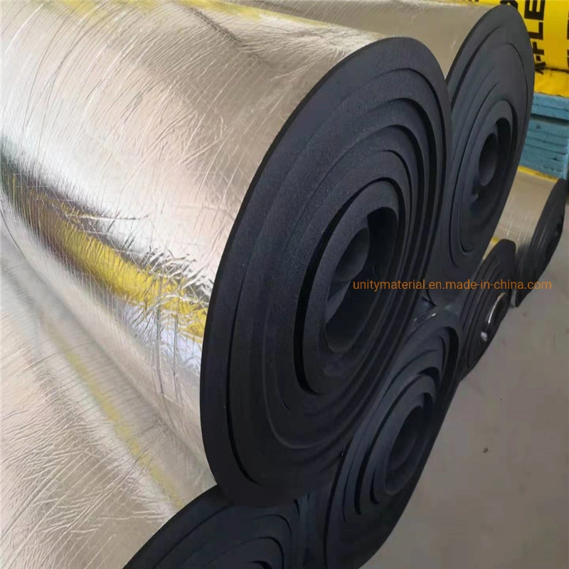Air Conditioner Rubber Foam NBR/PVC Flexible Thermal Insulation Heat Proof Hose Duct Air-Conditioning Polyurethane Isolation Rubber Foam Plastic Sheet