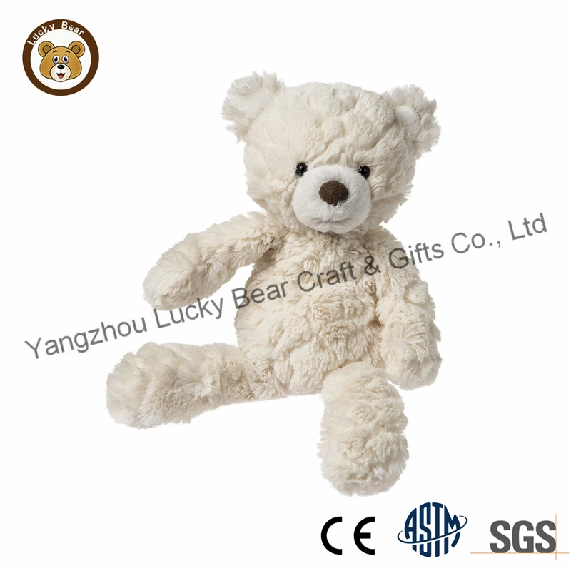 White Color Soft Short Plush Bear Stuffed Toy