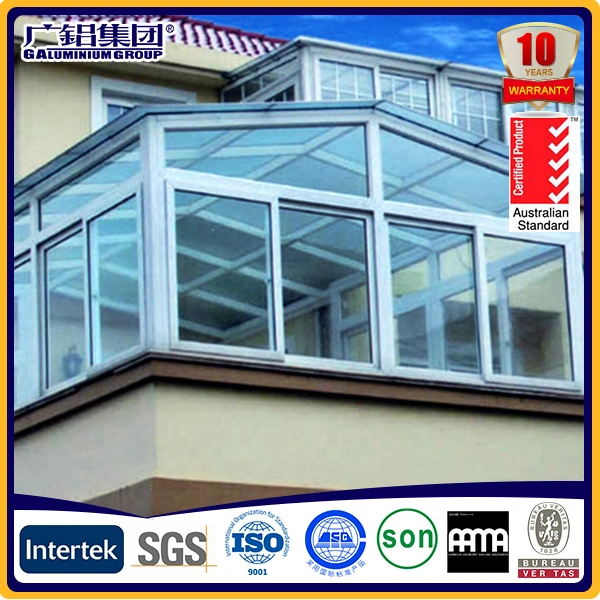 Aluminum Balcony Lighting and Rain Cover Glass Window and Door