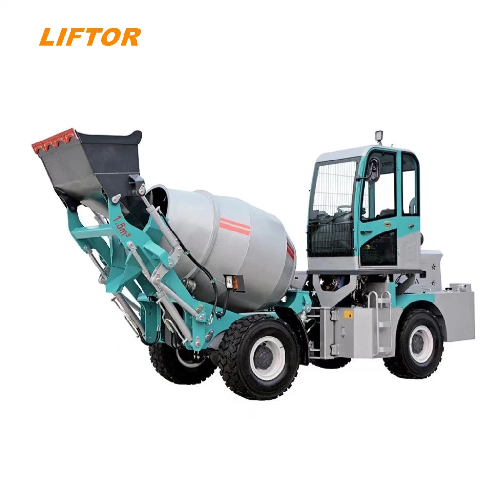 China Brand Automatic Feeding Mixer Truck Mini Mobile Concrete Mixer Truck Price Automatic Feeding Mixer