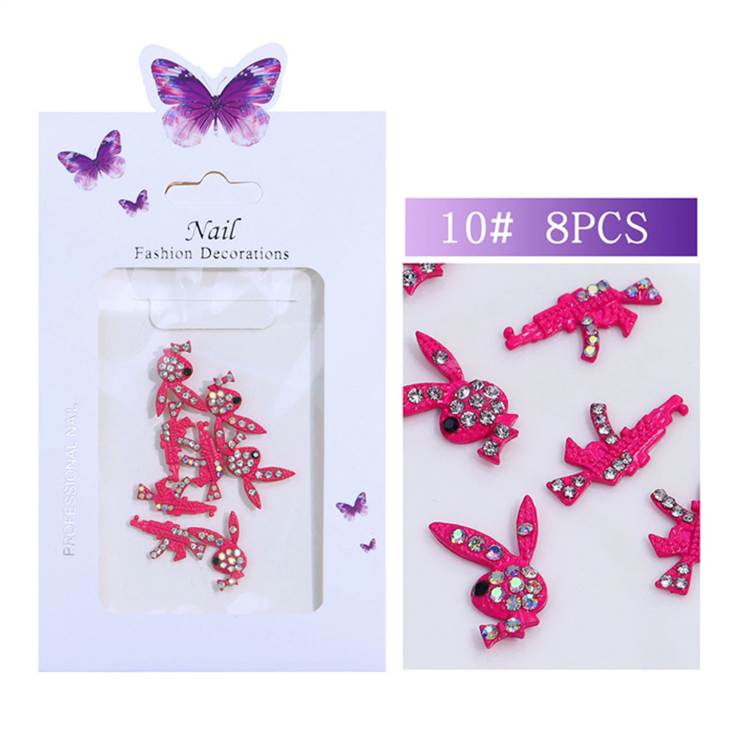 New Nail Decorations Tulip Nail Jewelry DIY Pointed Bottom Shaped Diamond Alloy Accessories