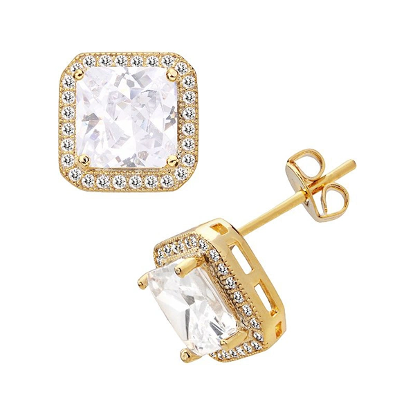 Chapado en oro plata 925 Joyas Wholesale/Suppliers Stud Earrings