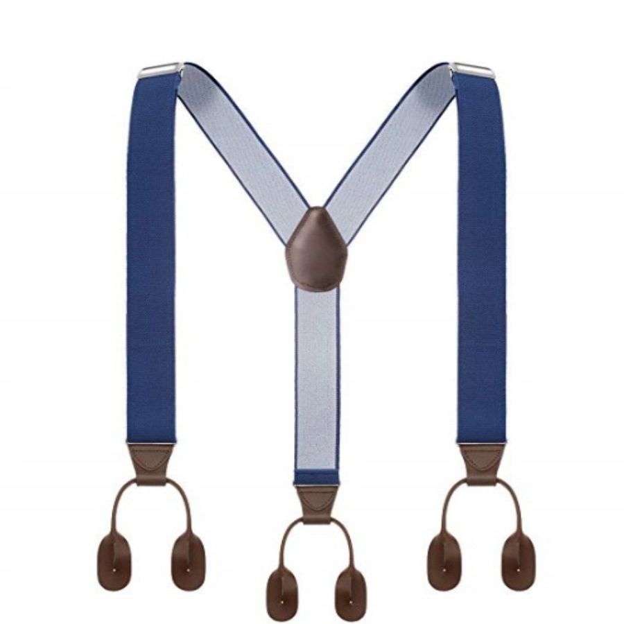 Six Button Men Braces Adjustable Elastic Y Shape Suspenders