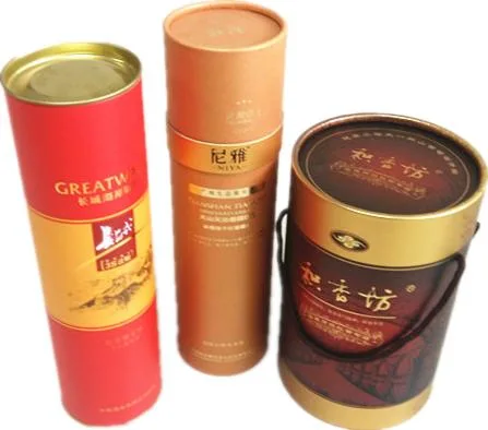 Customized Various Cylindrical Paper Boxes with Kraft Art Woodfree Paper Gift Container & Shipping