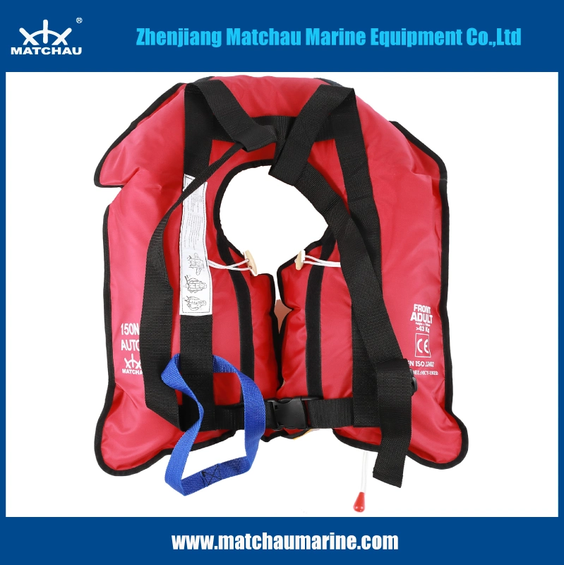 CE Approved 150n Inflatable Life Jacket Solas Standard Safety Vest Marine Lifejacket