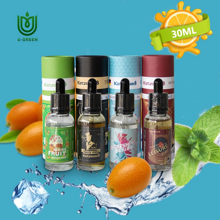 Hot Sale 10ml/30ml Essential E-Liquid with Glass Drop Bottle