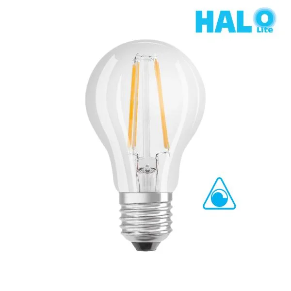 Halolite Lámparas lámpara 4W E27 A60 regulable Velas LED claro