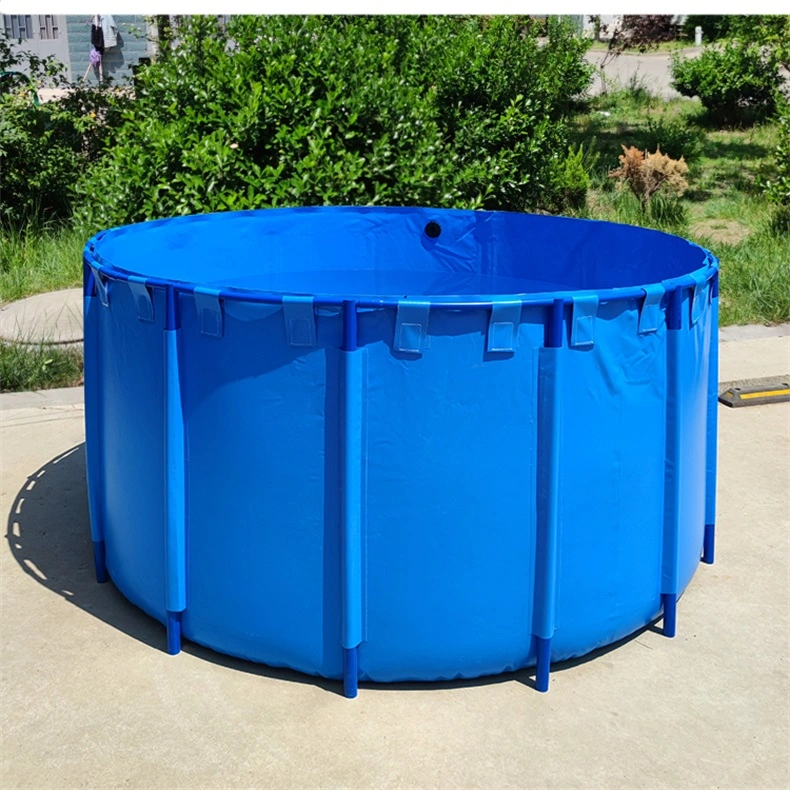 Customized Size Easy Setup Flexible Biofloc Foldable PVC Tarpaulin Fish Farming Tank Pond for Farming