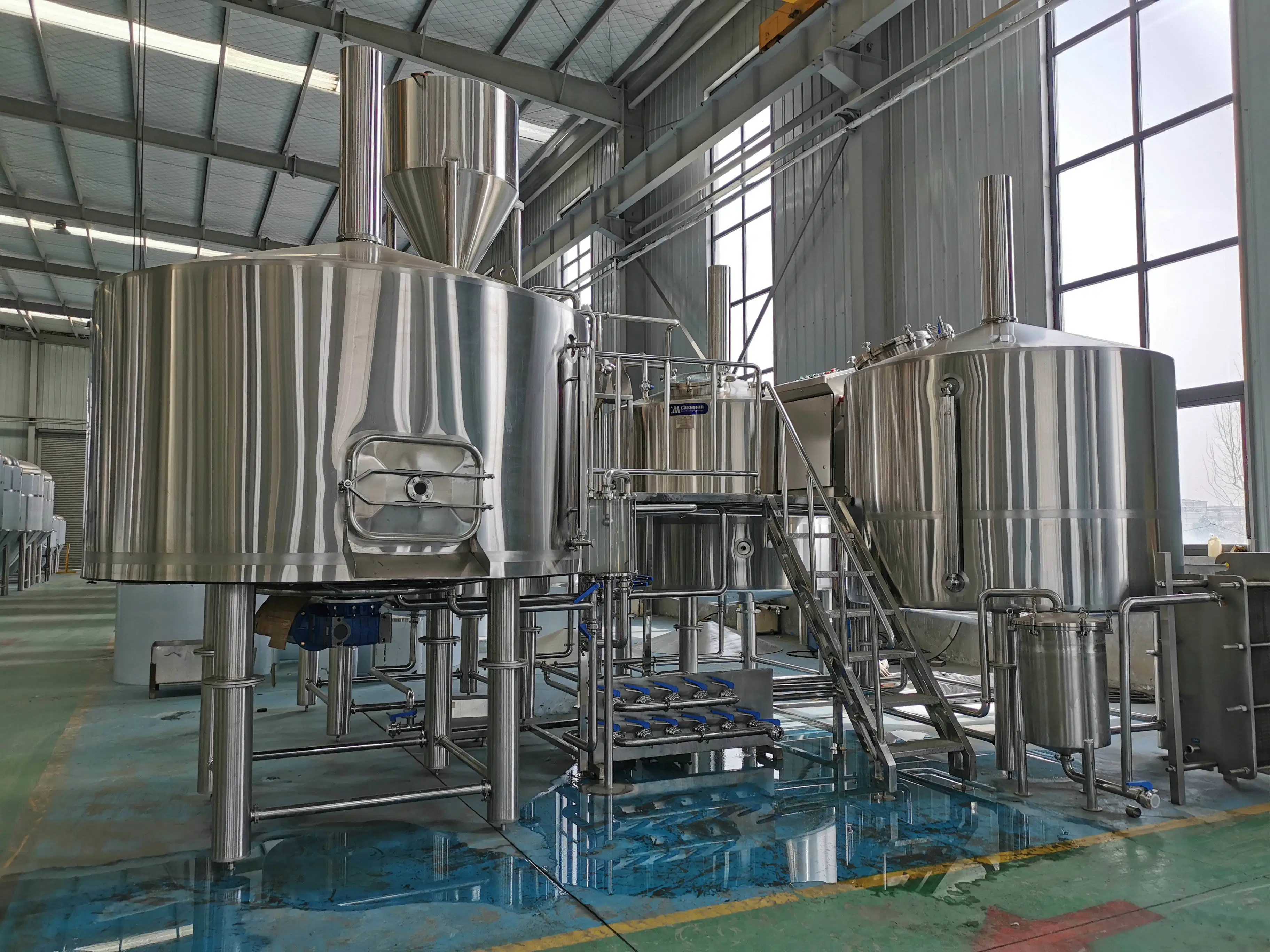 500L combinado de 2 vasos de vapor de Brewhouse Calefo de cerveza Microwery Brewing Equipment