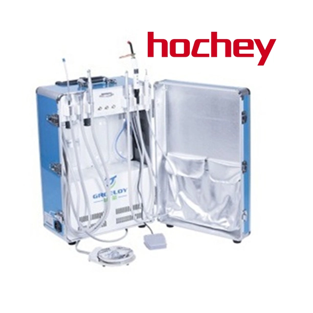 Hochey Medical equipamentos dentários dobrável e portátil Móvel Unidade Dentária equipamento médico dentista Cirurgia Clinica Utilizar Alimentação Bag mala