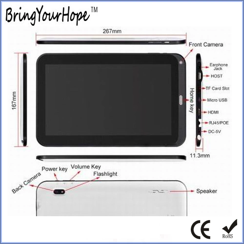 1024*600 RJ45 WiFi NFC Tablet PC 10.1 Inch