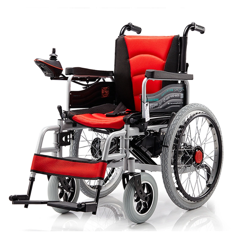 Электрический инвалидный кресло-коляска с электроприводом и функцией автоматического складывания