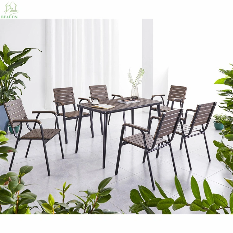 High Quality Outdoor Table and Chair Stacking French Bistro Chair Garden Aluminum Chairs Leisure Furniture Cafe