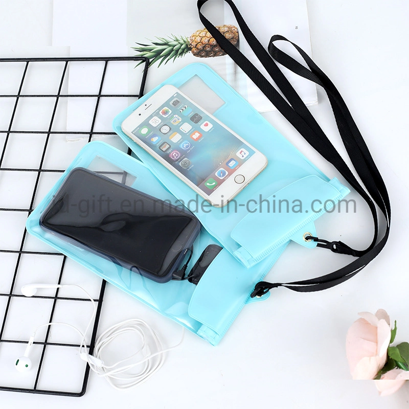 Plus Size Large Waterproof TPU Plastic Mobile Phone Bag for Charge Bank and Phone Together